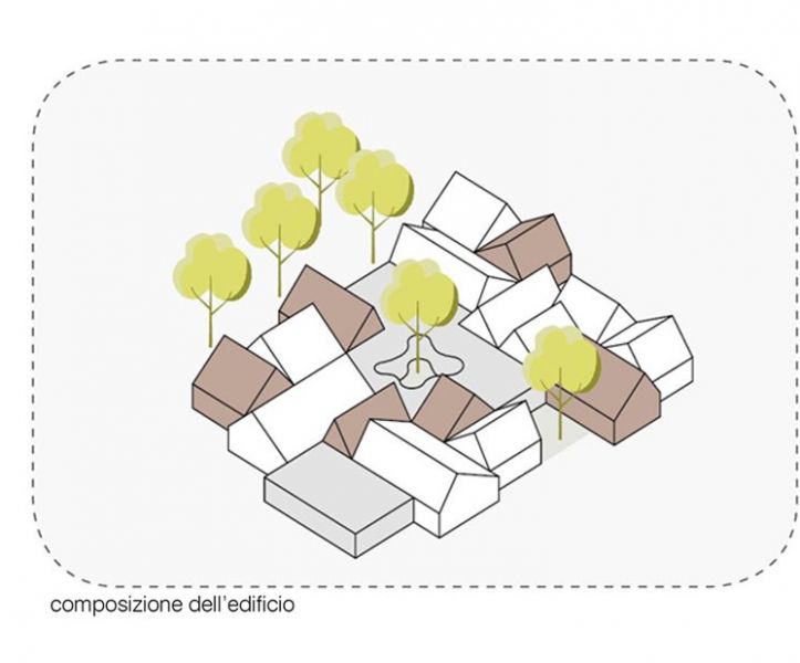 La composizione della struttura del nuovo asilo nido in legno di Milano